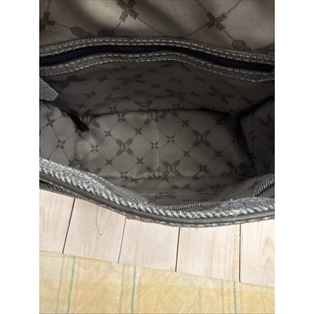 Aimee Kestenberg Denim Blue Backpack With Top Handle 10.5”x10”x4” EUC